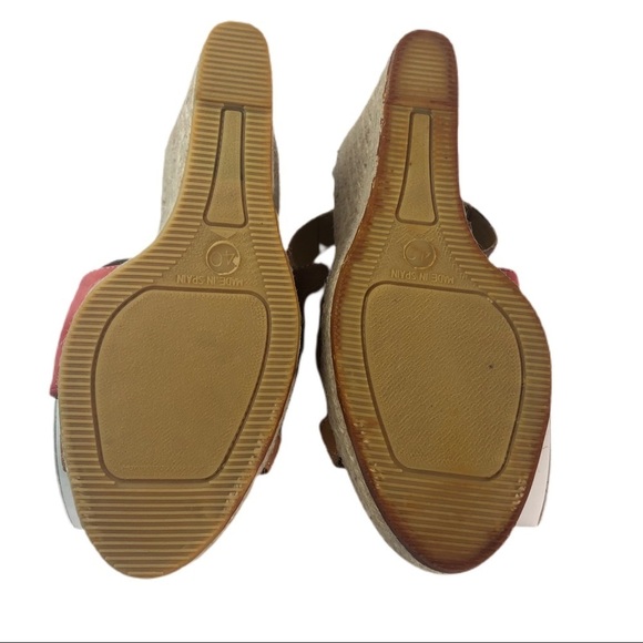 Bettye muller Strappy Raw Edge Canvas Heels sz. 8 - Picture 5 of 7